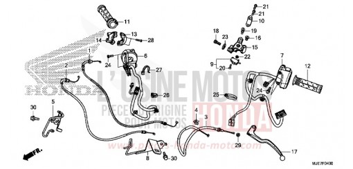 HANDLE LEVER/SWITCH/CABLE CBR650FAJ de 2018